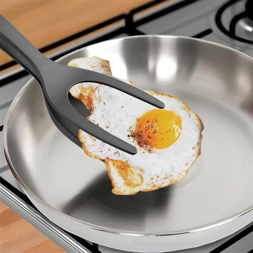 🍳 2-in-1 Spatula Tongs – The Ultimate Kitchen Tool!